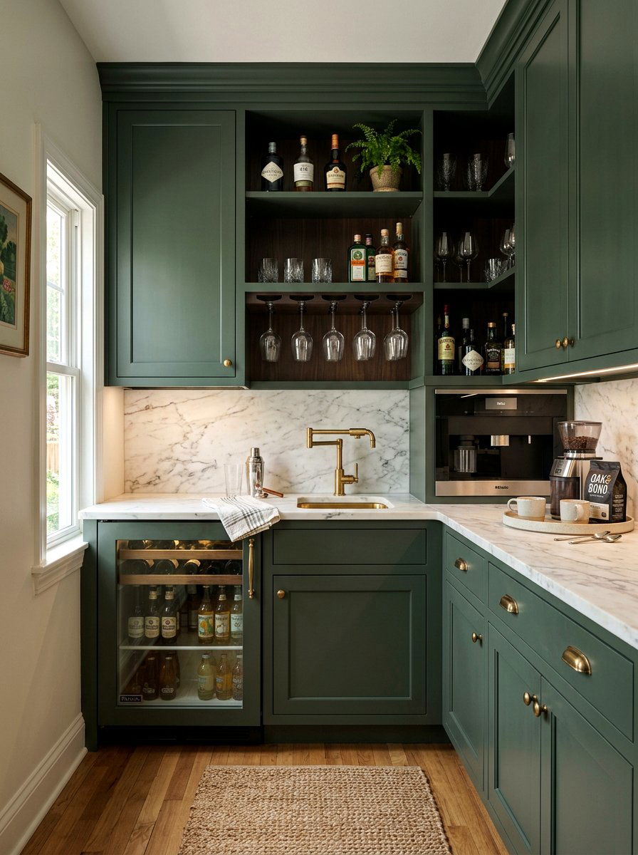 Built In Beverage Center - 30 kitchen remodel ideas