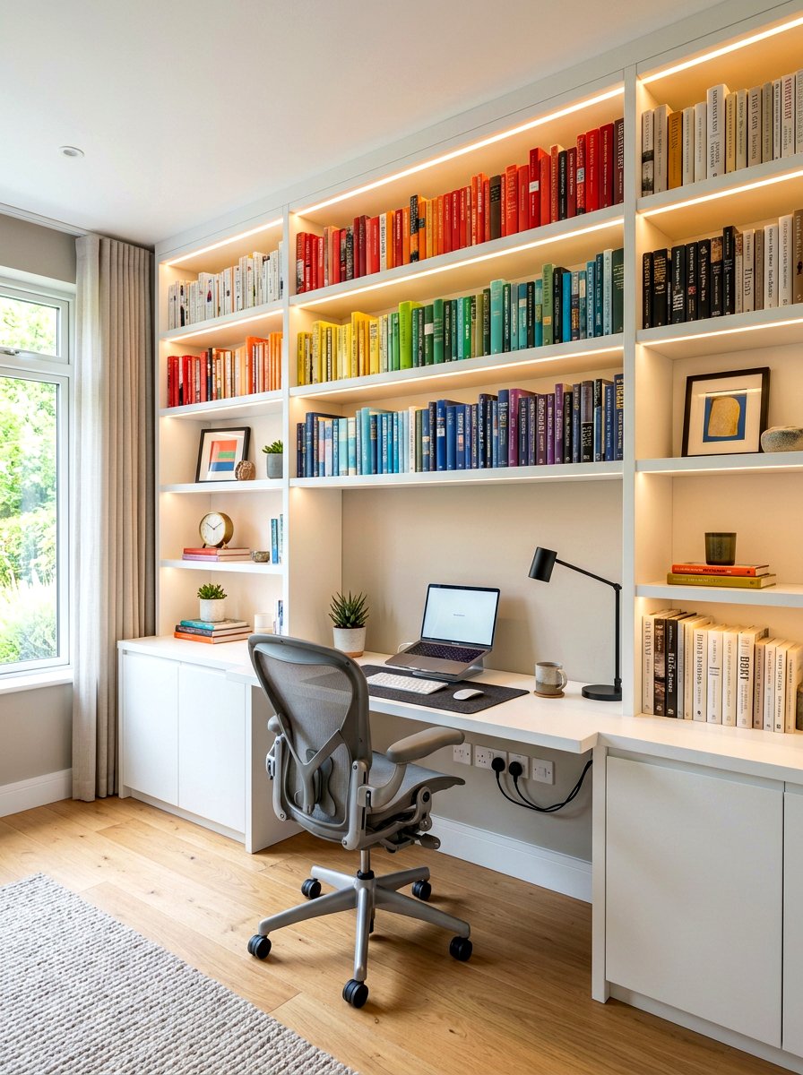 Built In Bookshelf Desk - 30 offline home office ideas