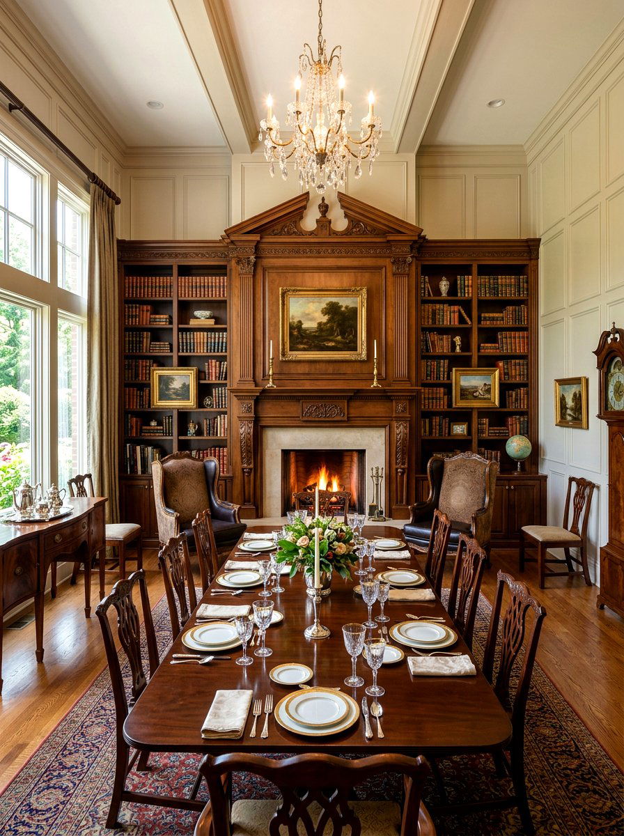 Built In Bookshelf Fireplace - 30 dining room fireplace wall ideas