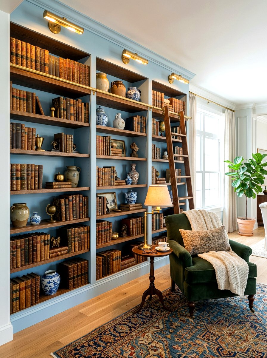 Built In Bookshelf Living Room - 30 French country living room ideas