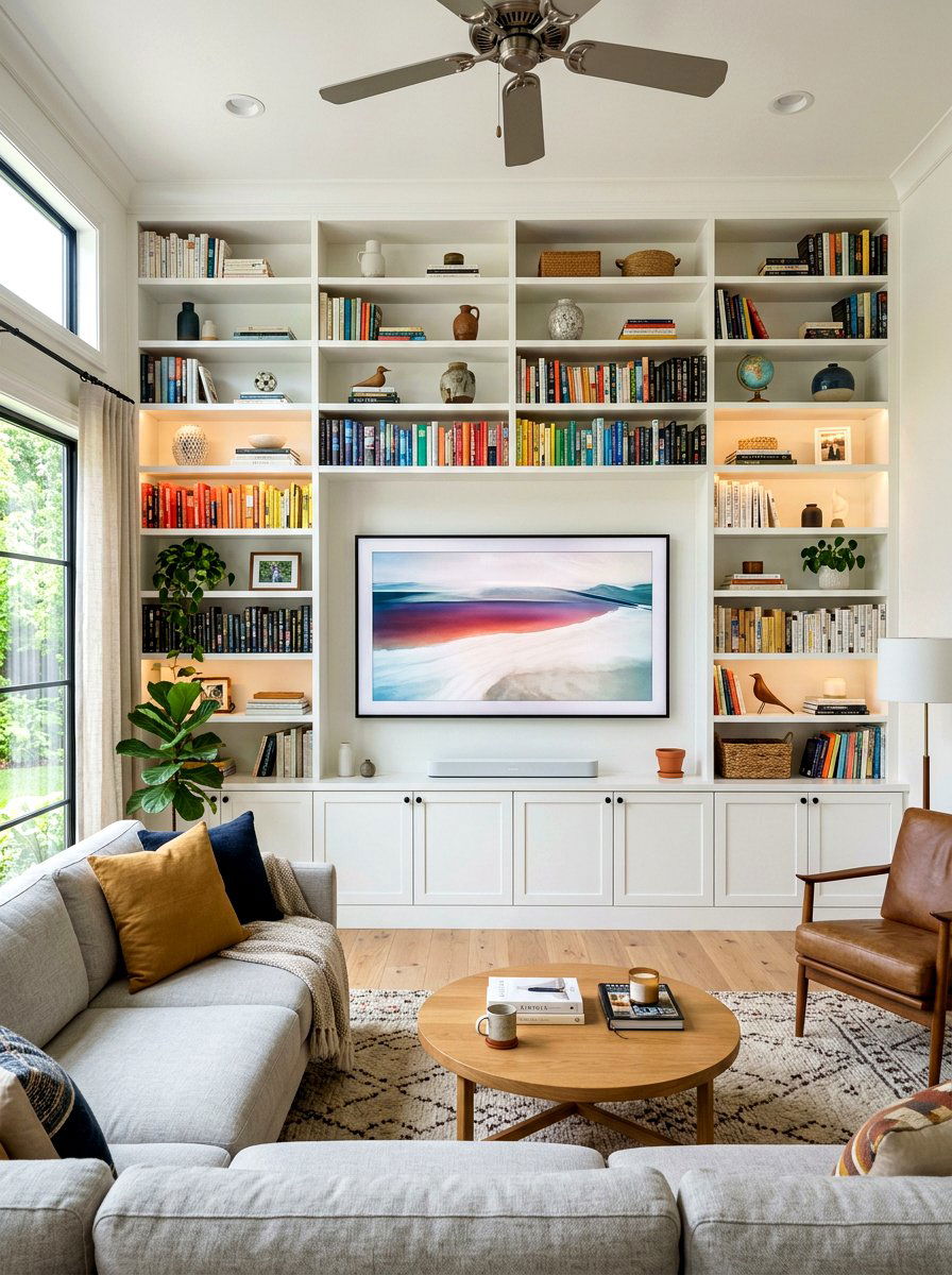 Built In Bookshelf Media Center - 30 built in bookshelf ideas