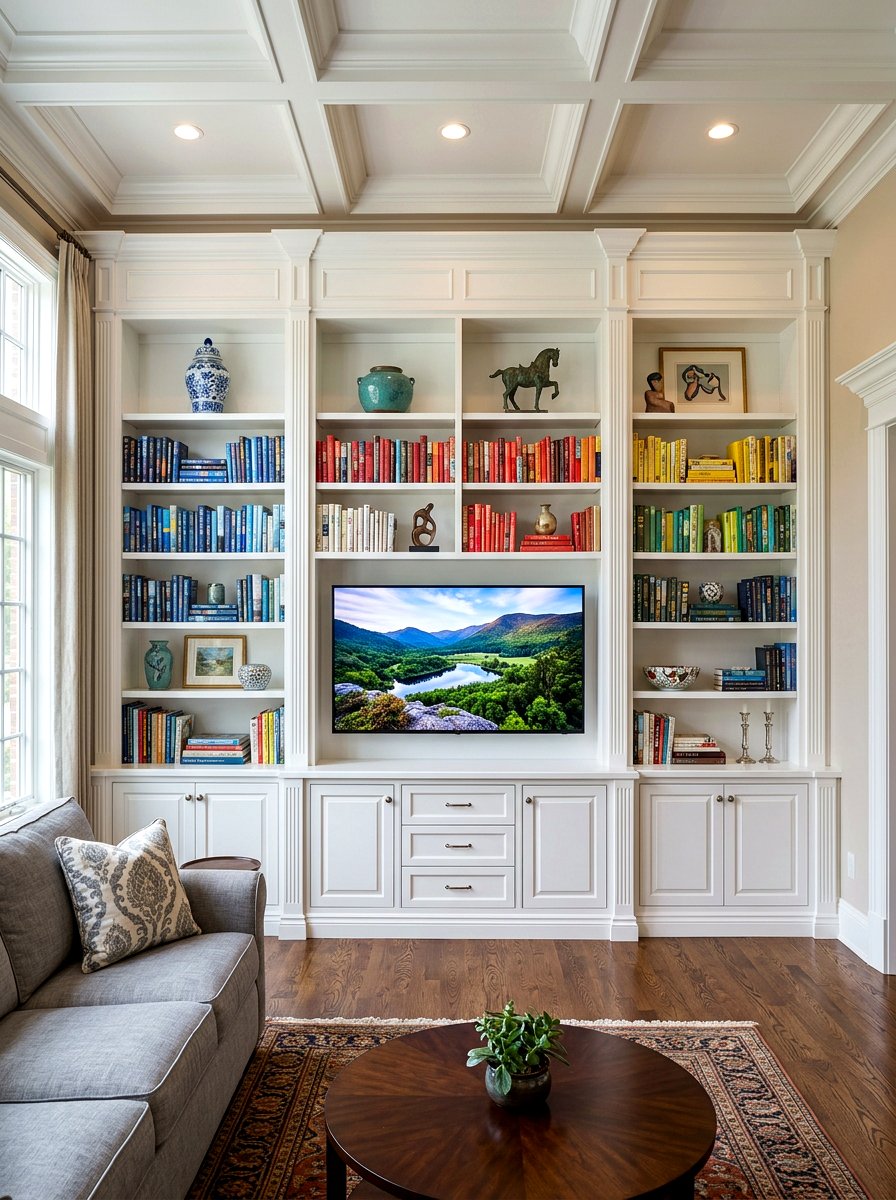 Built In Bookshelves - 30 tv wall ideas