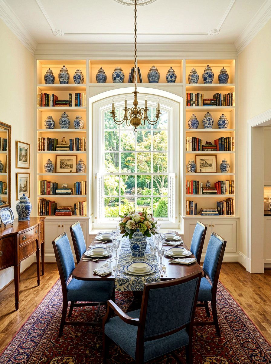 Built In Bookshelves - 30 collected traditional dining room ideas