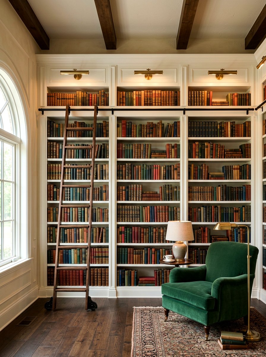 Built In Bookshelves - 30 English country living room ideas