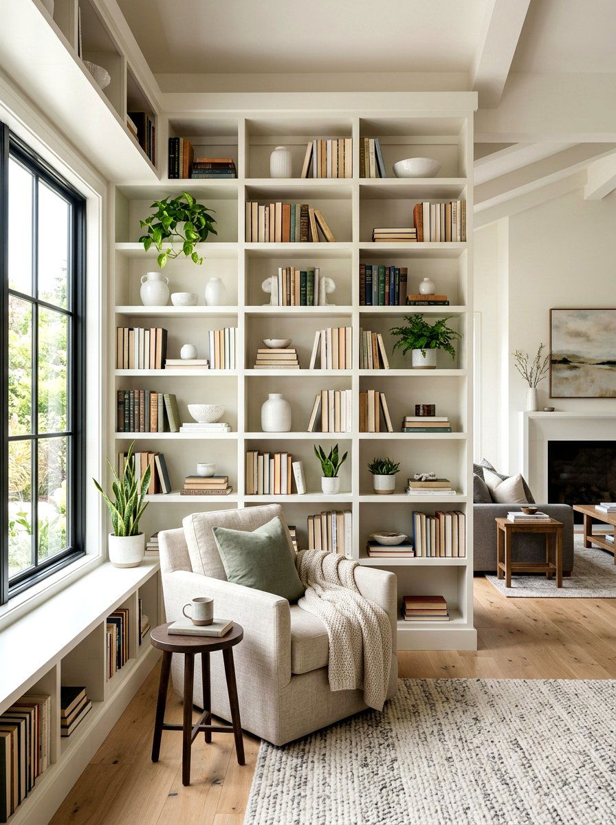 Built In Bookshelves - 30 elegant living room ideas