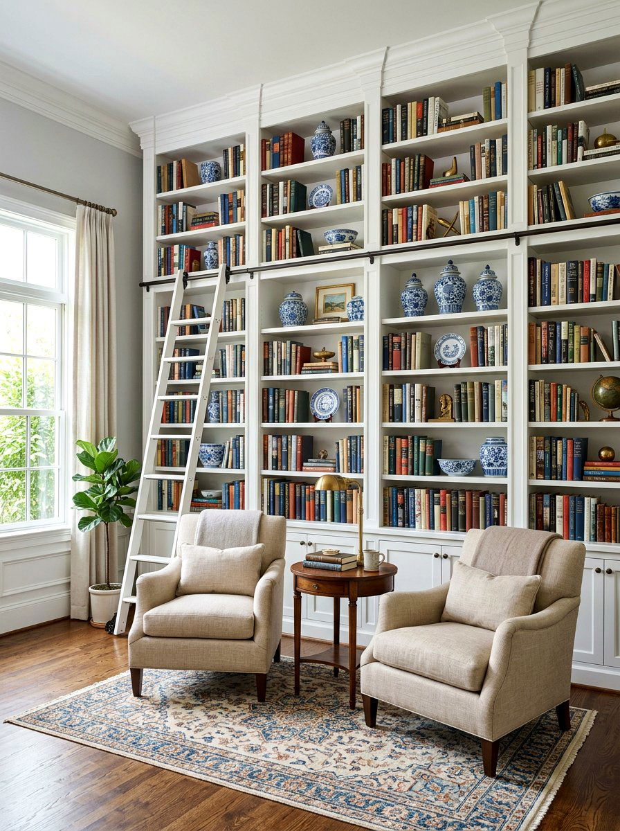 Built In Bookshelves Living Room - 30 classic traditional living room ideas