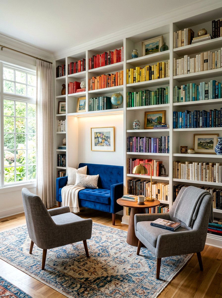 Built In Bookshelves Seating - 30 formal sitting room ideas