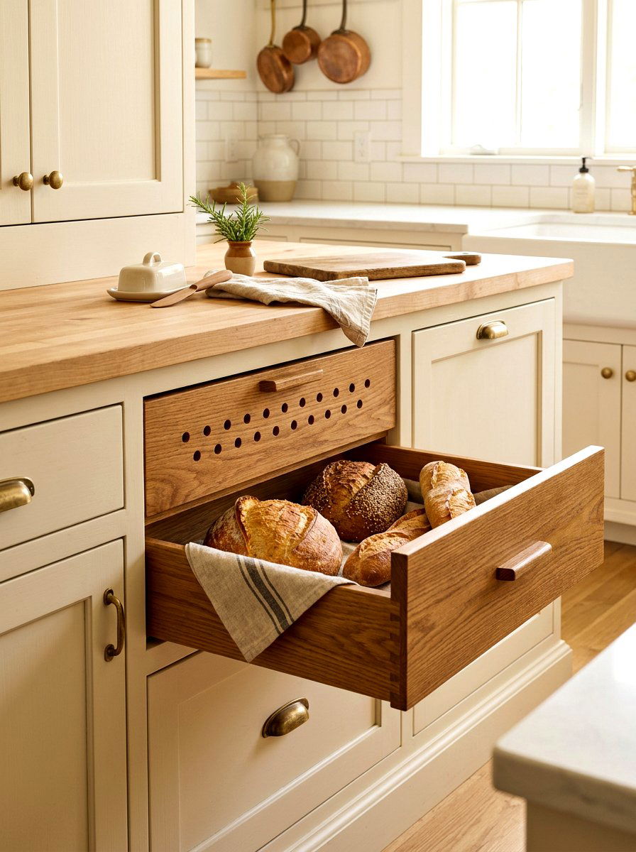 Built In Bread Drawer - 30 organizing kitchen drawers ideas