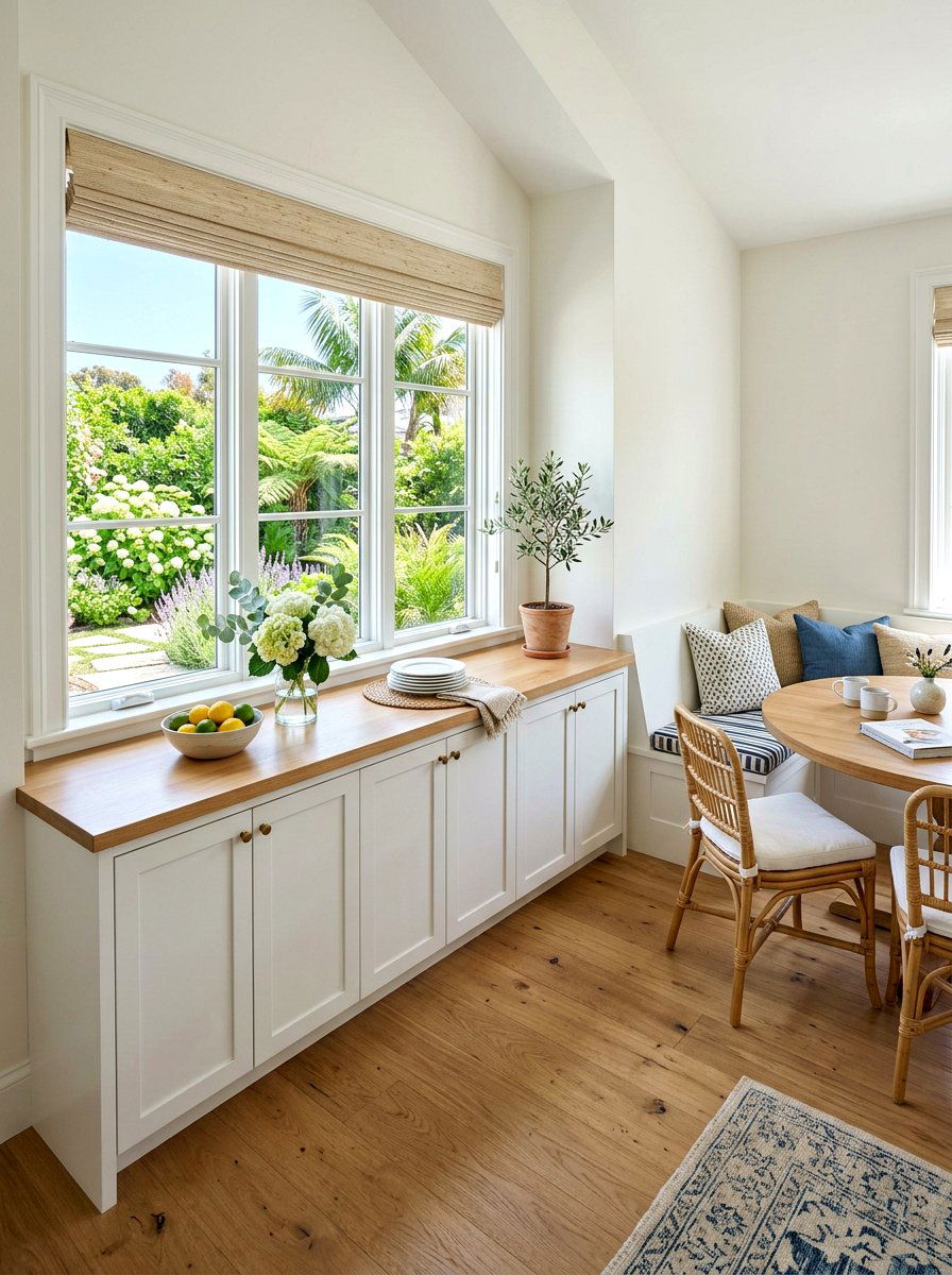 Built In Buffet Under Window - 30 built in buffet dining ideas