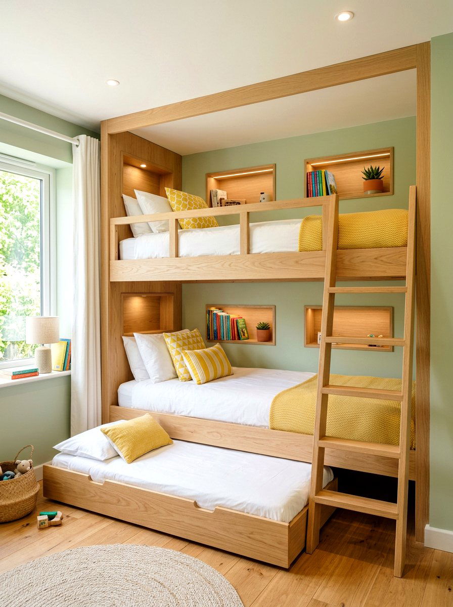 Built In Bunk Bed - 30 trundle guest room ideas