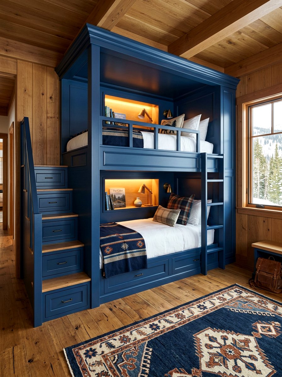 Built In Bunk Bed - 30 bunk room aesthetic ideas