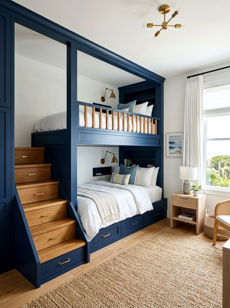Built In Bunk Bed With Stairs - 30 bunk bed ideas