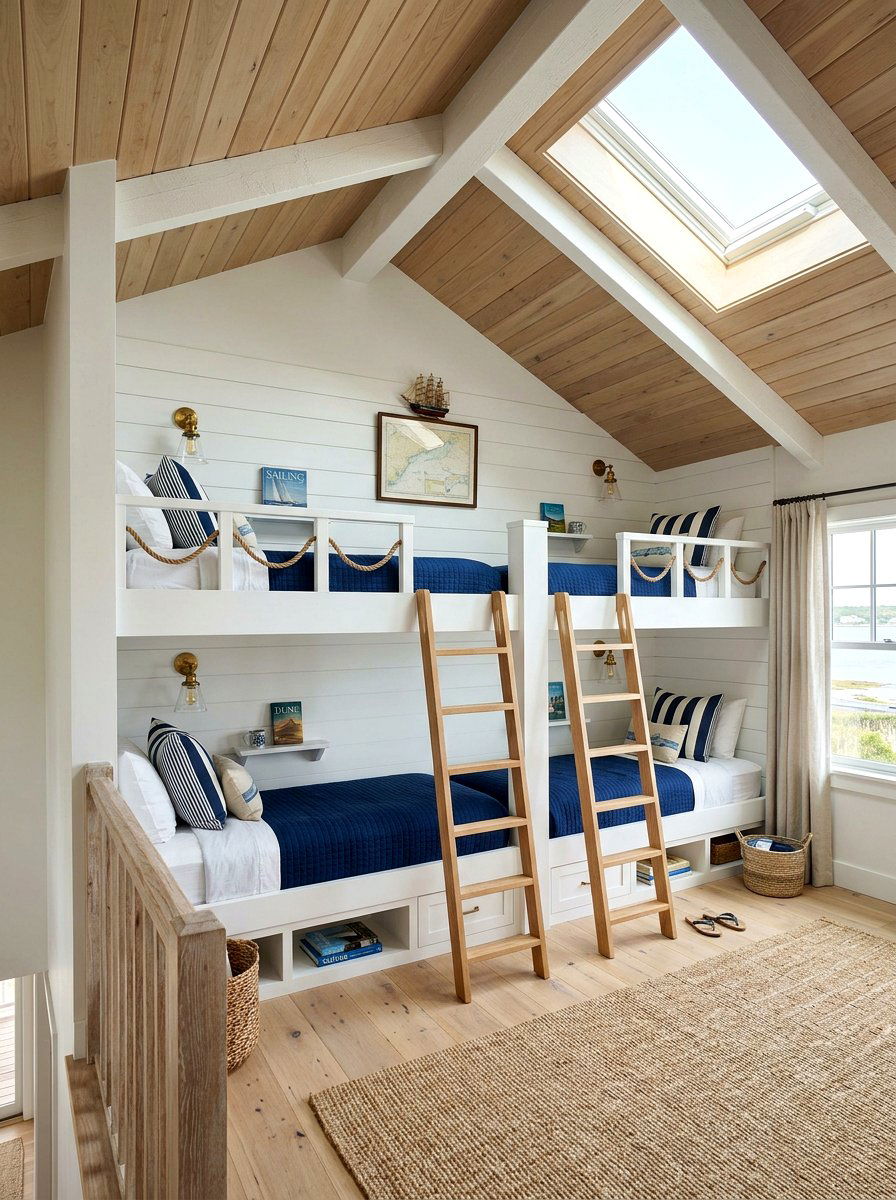 Built In Bunk Beds - 30 upstairs loft ideas