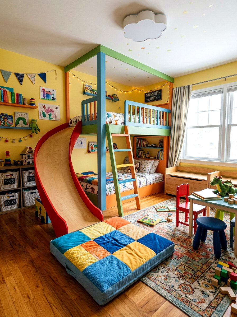 Built In Bunk Beds With Slides - 30 built in bunk room ideas
