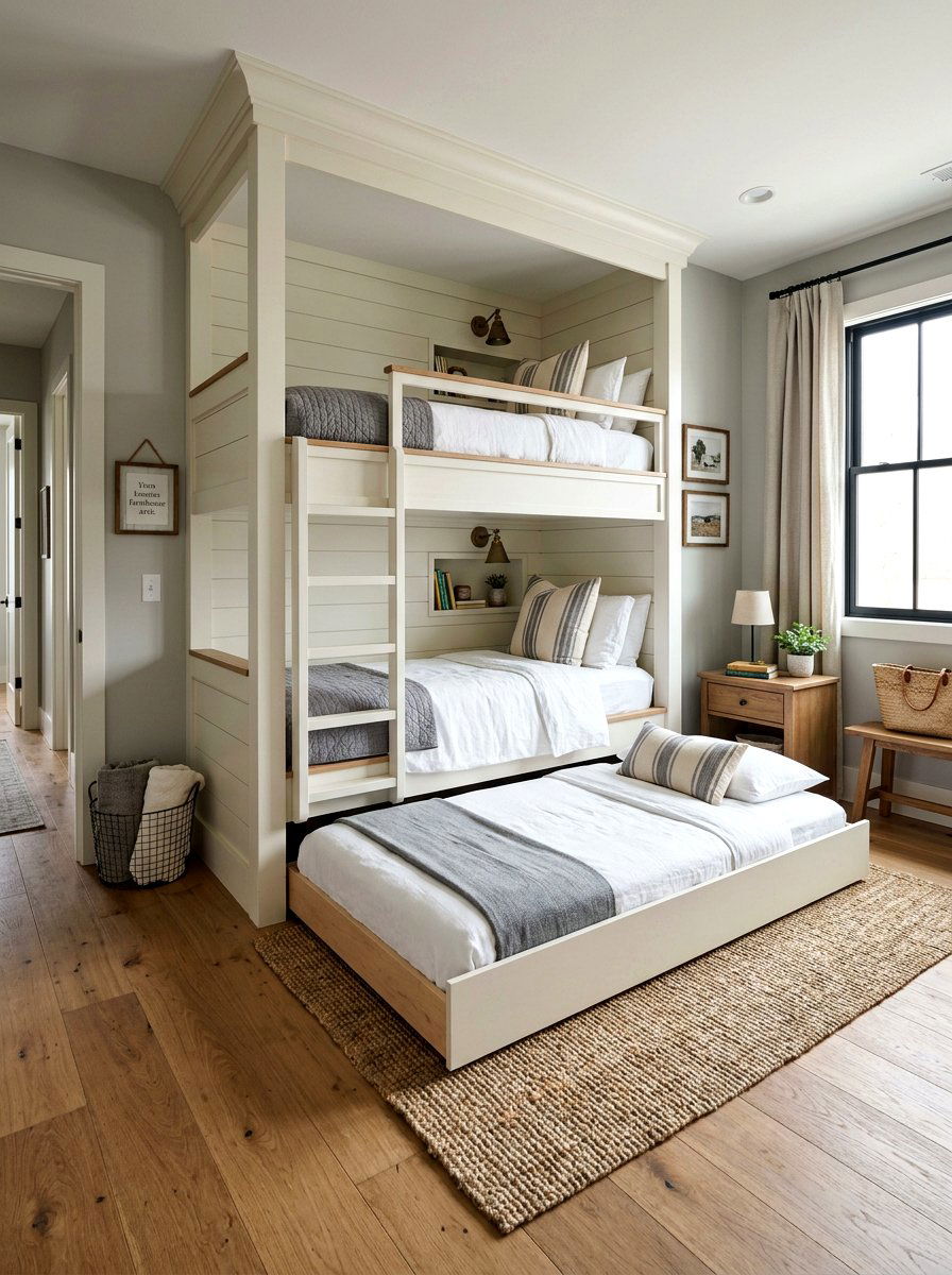 Built In Bunk Beds With Trundle - 30 built in bunk room ideas