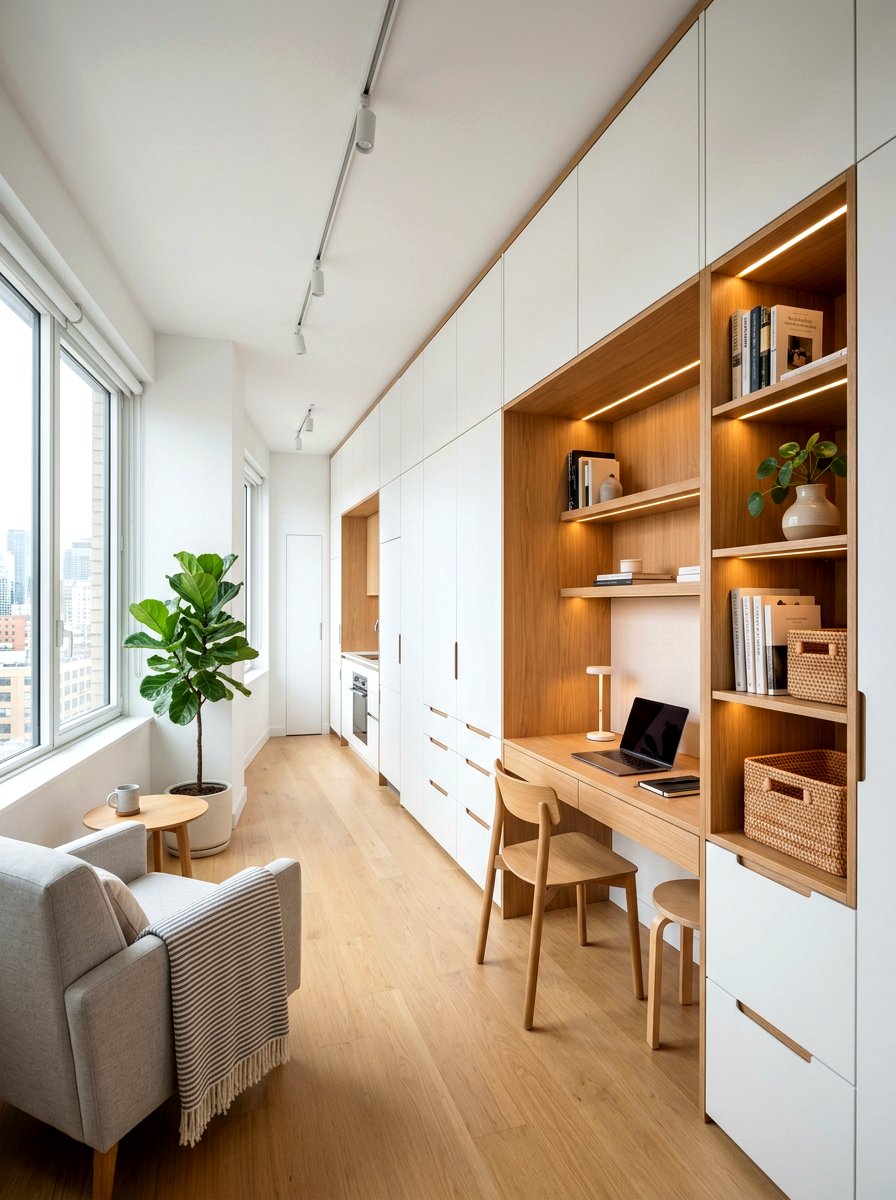 Built In Cabinet - 30 micro apartment decor ideas