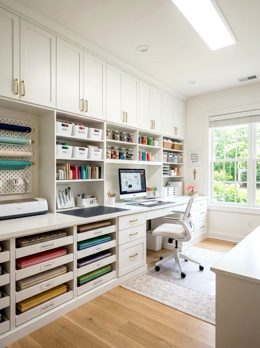 Built In Cabinetry - 30 scrapbook storage ideas