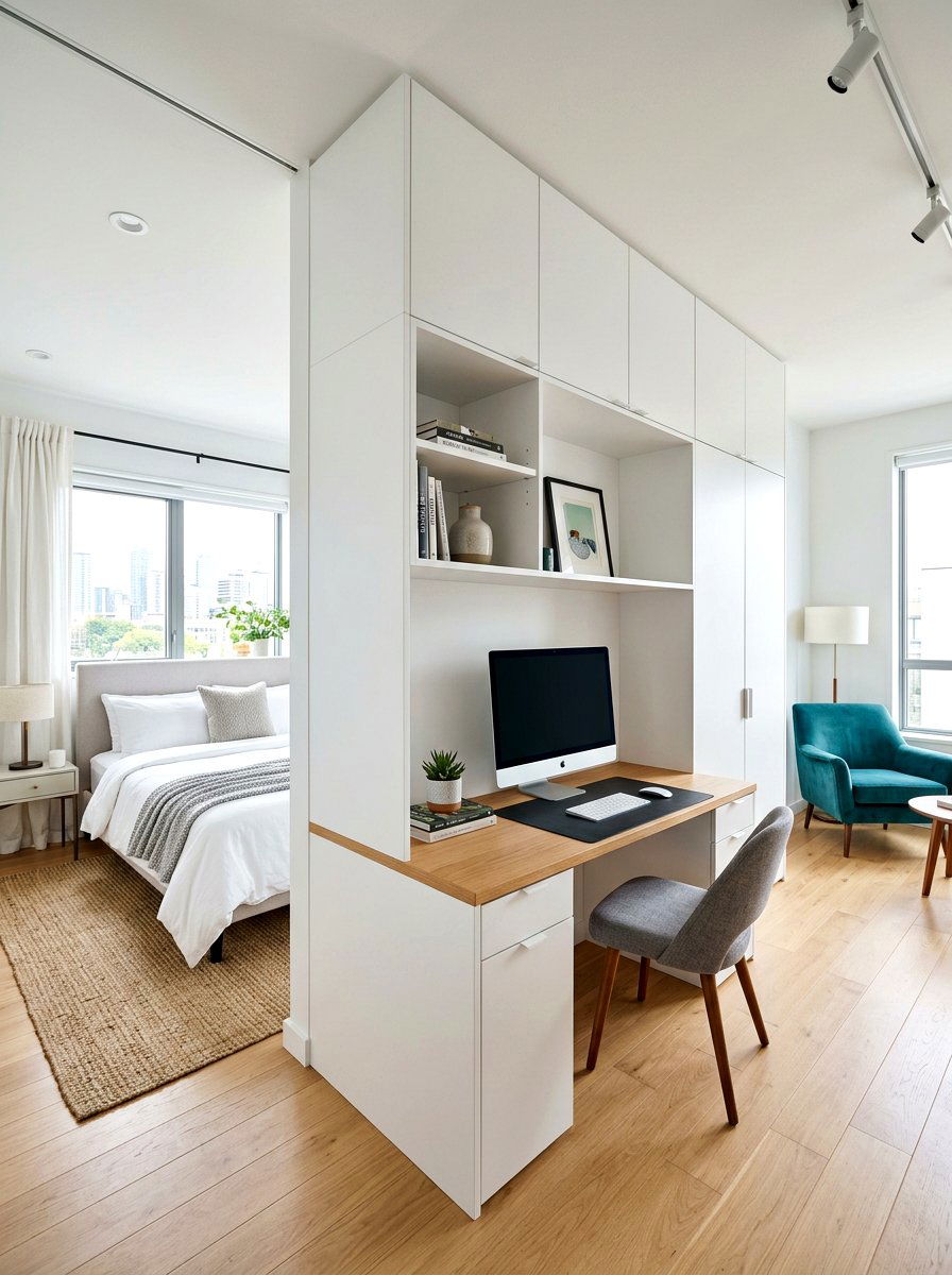 Built In Cabinetry - 30 studio apartment divider ideas