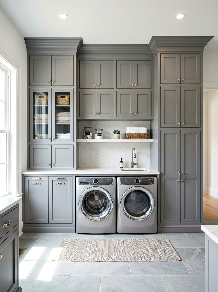 Built In Cabinetry Laundry Area - 30 side by side laundry ideas