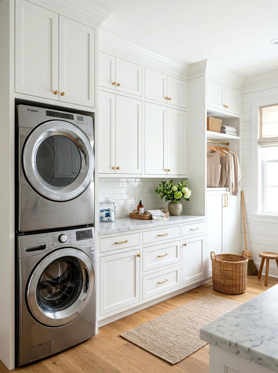 Built In Cabinets - 30 laundry room storage ideas