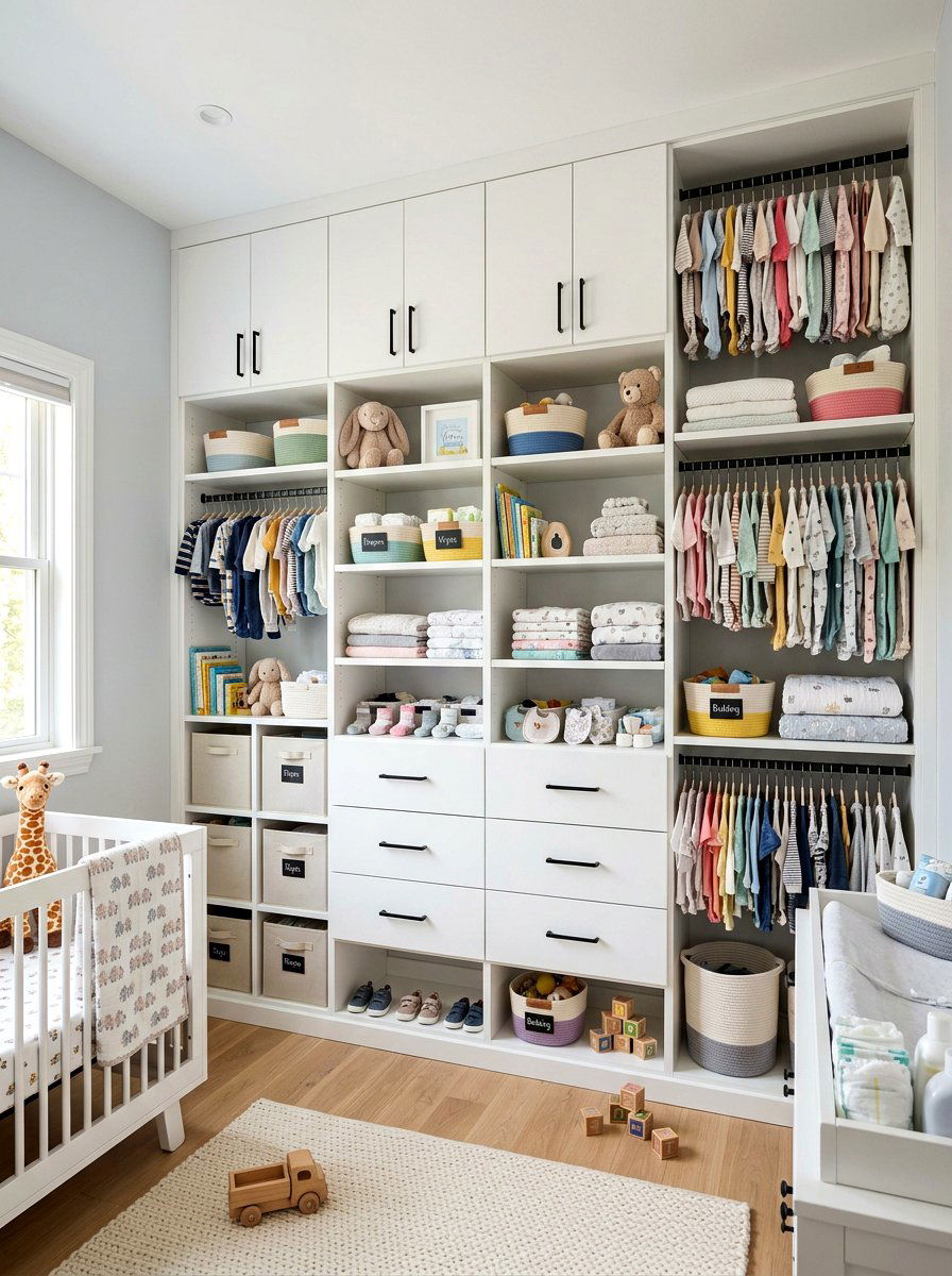 Built In Closet System - 30 nursery closet ideas