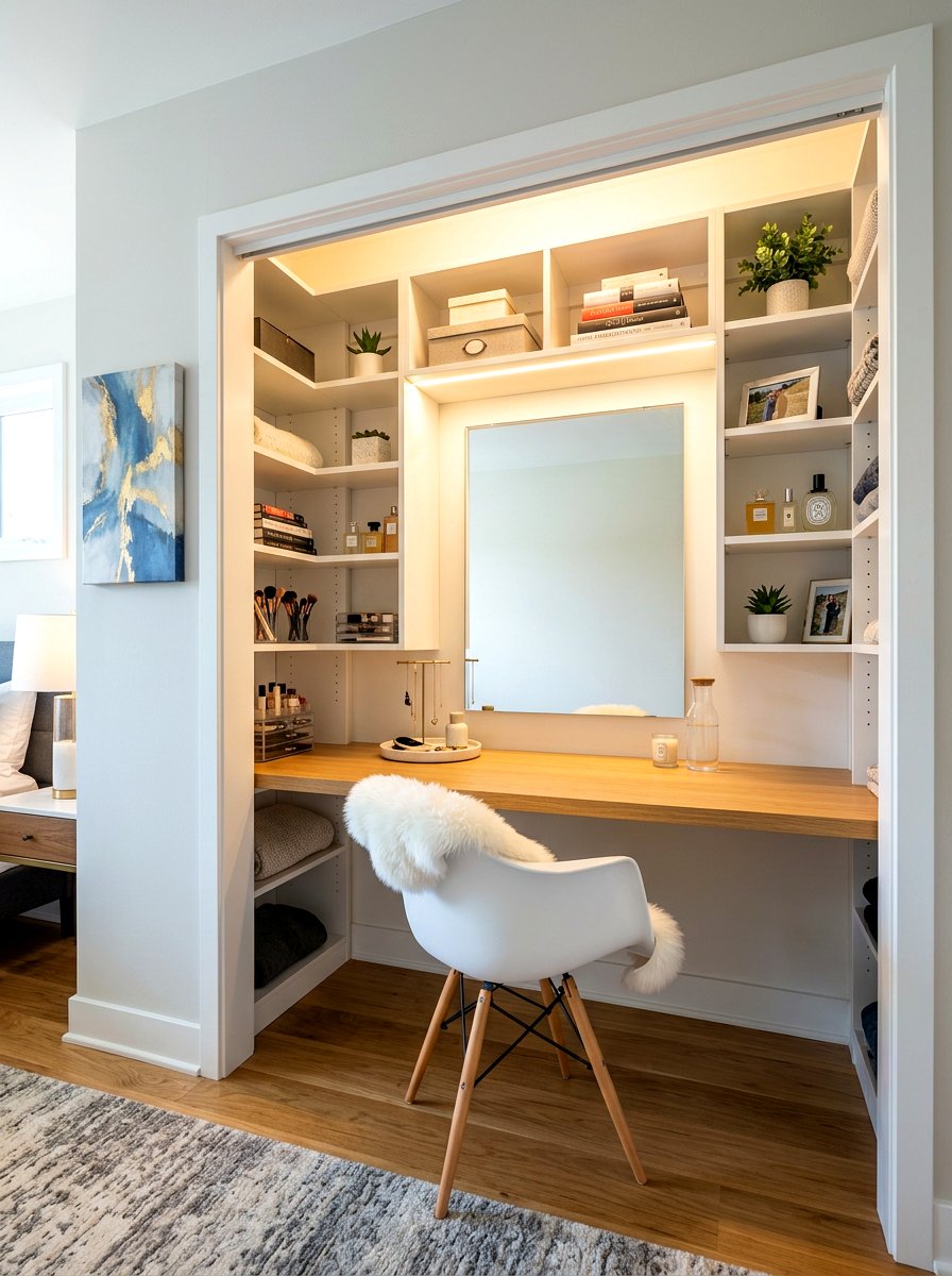 Built In Closet Vanity - 30 makeup vanity ideas