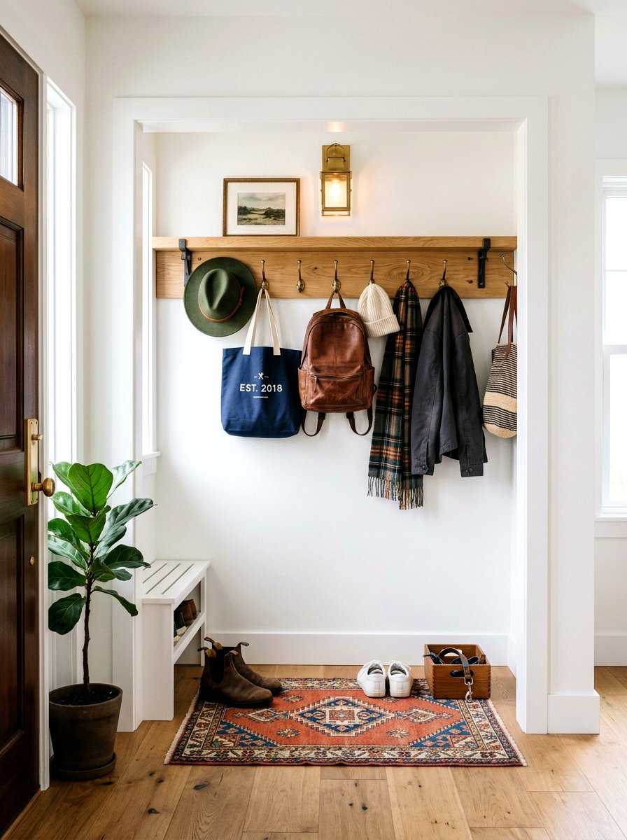 Built In Coat Rack - 30 entry alcove ideas