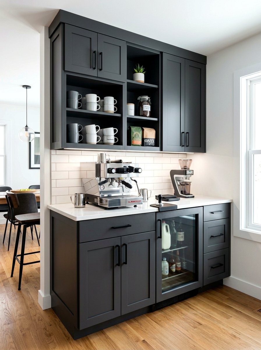 Built In Coffee Bar - 30 espresso nook kitchen ideas