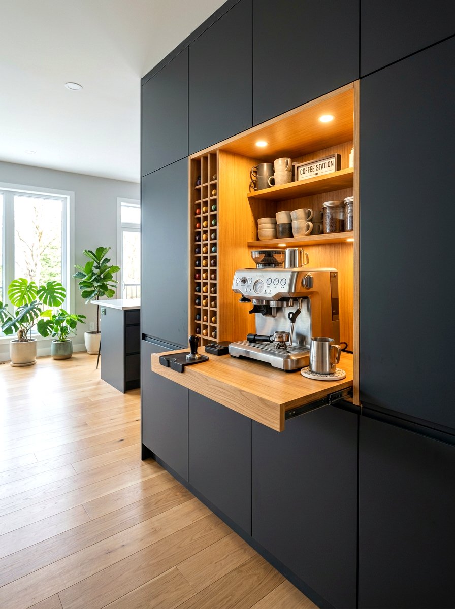 30 Coffee Nook Pantry Ideas For Storing Beans and Cups in Style