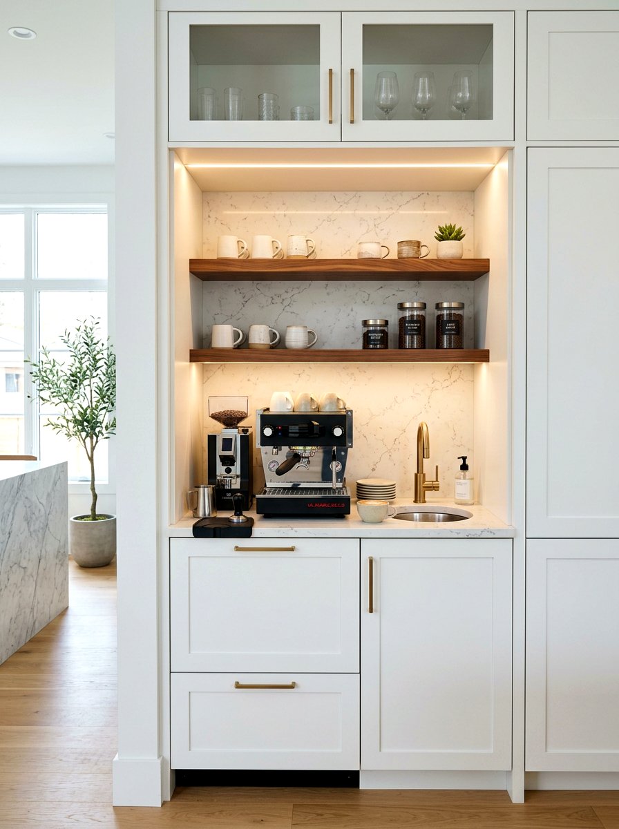 Built In Coffee Nook - 30 kitchen coffee bar ideas