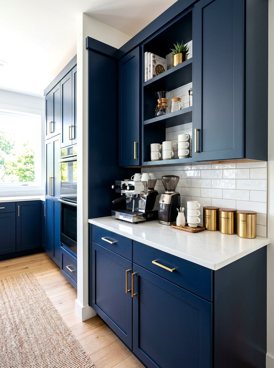 Built In Coffee Station - 30 beverage pantry ideas aesthetic