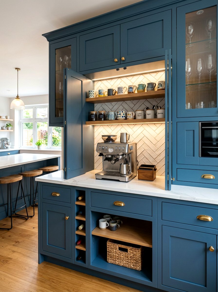 Built In Coffee Station Cabinet - 30 coffee cart apartment ideas