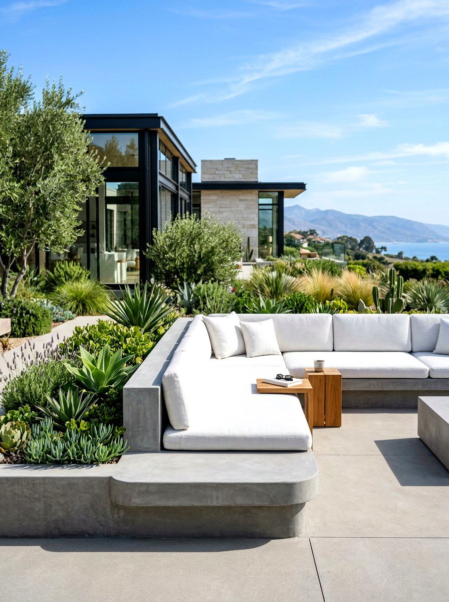 Built In Concrete Lounger - 30 chaise lounge patio ideas