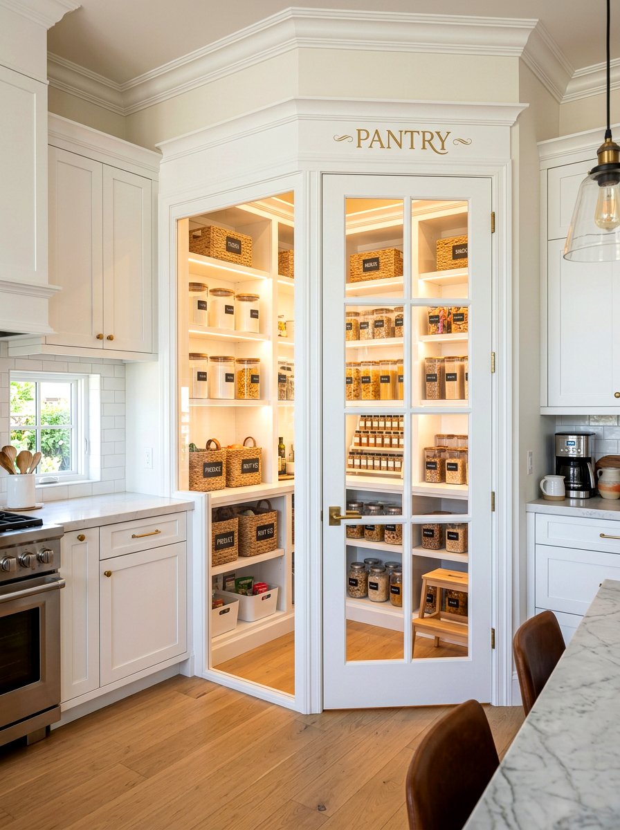 Built In Corner Pantry - 30 pastry corner kitchen ideas