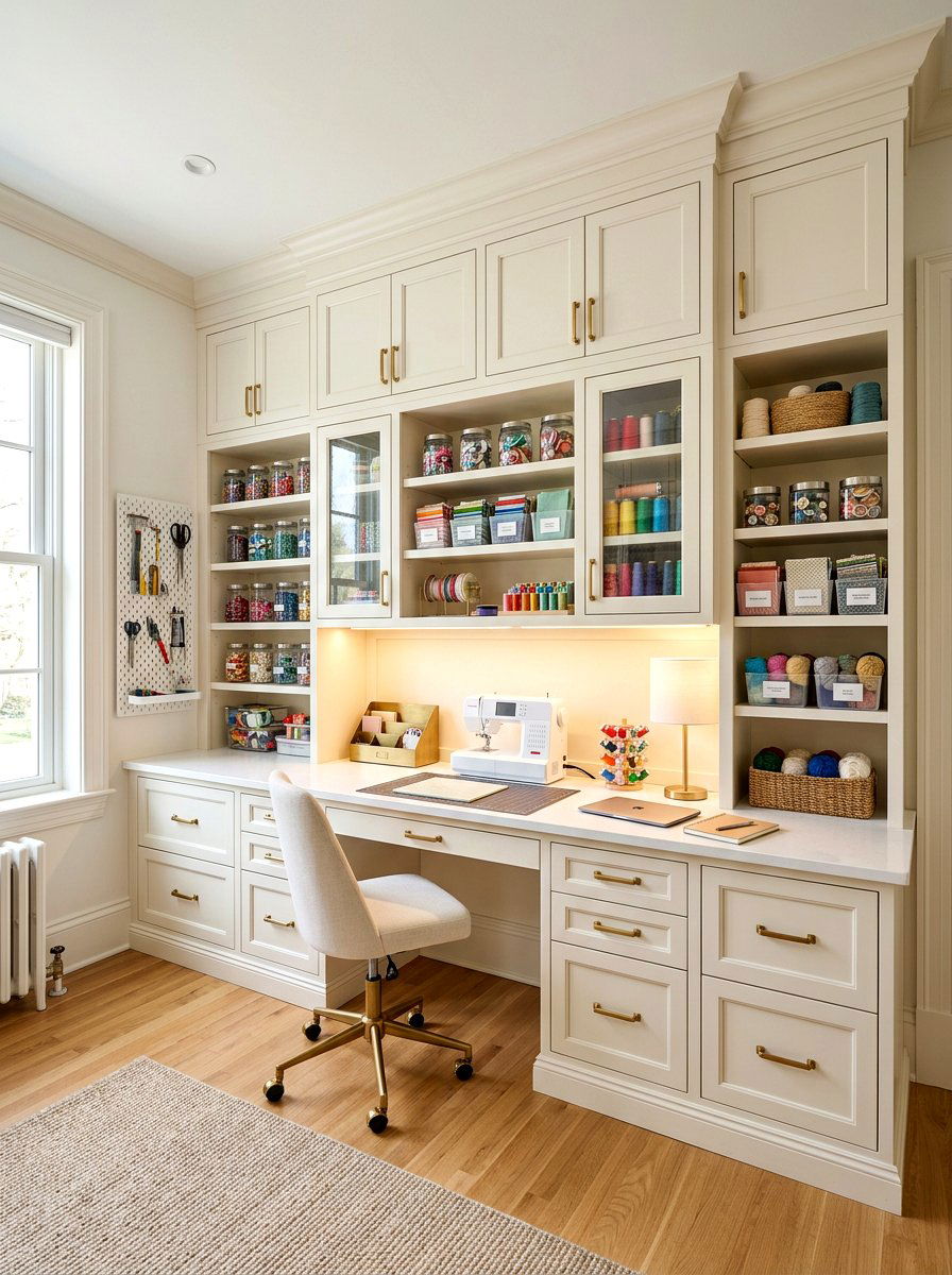 Built In Craft Room - 30 craft room ideas