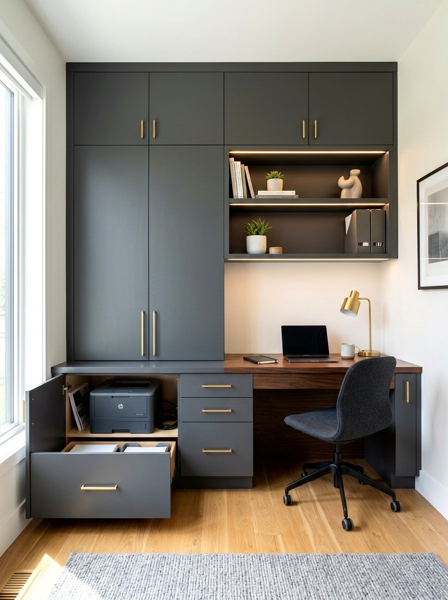 Built In Custom Office Cabinetry - 30 luxury home office ideas