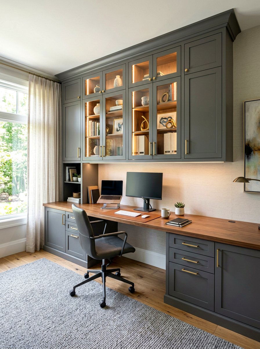 Built In Desk - 30 writing desk nook ideas