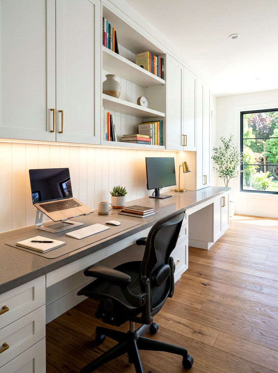 Built In Desk Space - 30 knitting room ideas