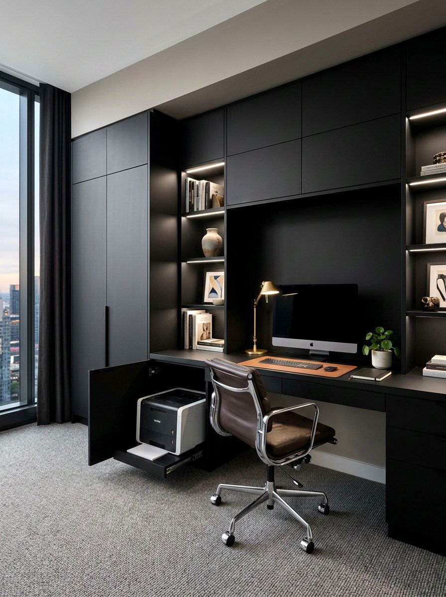 Built In Desk With Cabinetry - 30 office built in desk ideas