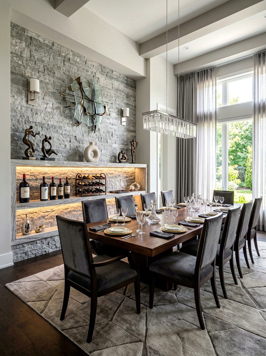 Built In Dining Room Wall Ledge - 30 dining room picture ledge ideas