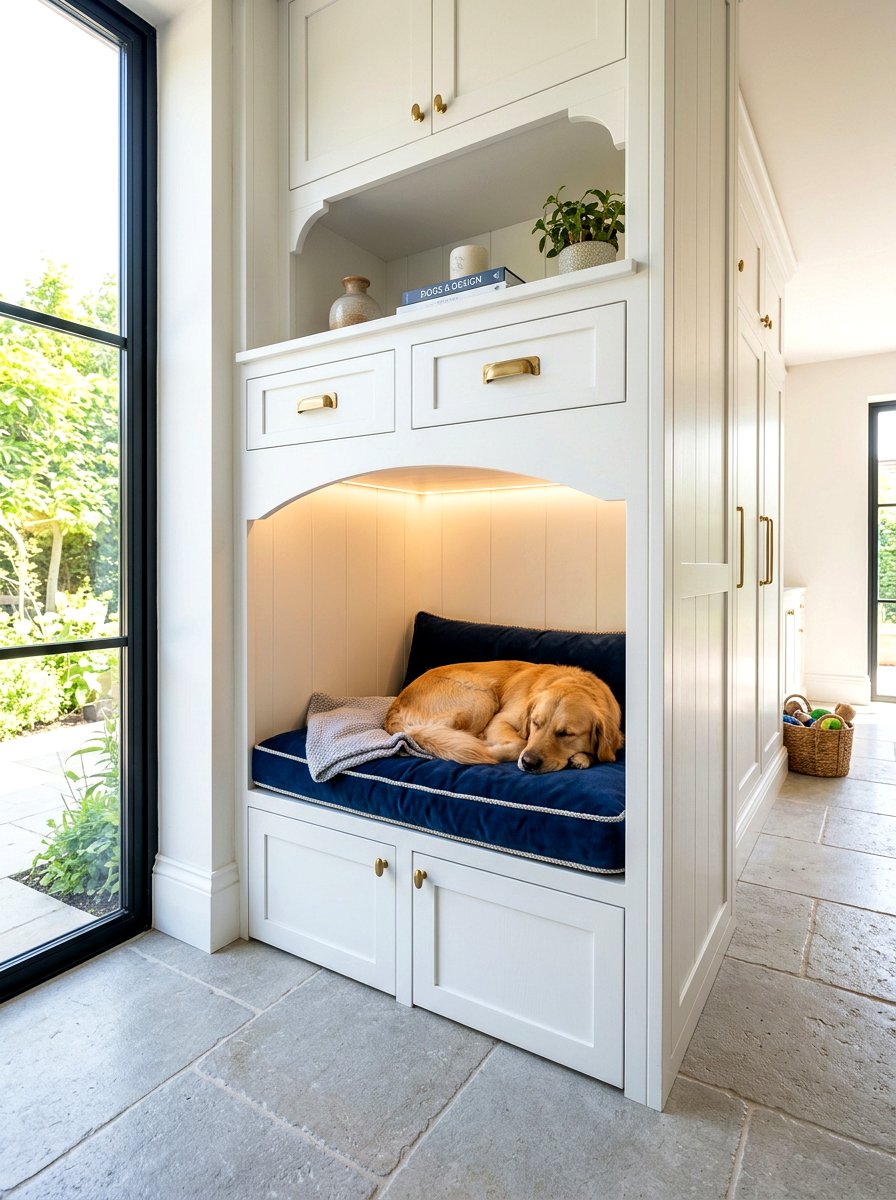 Built In Dog Bed Nook - 30 mudroom pet station ideas aesthetic