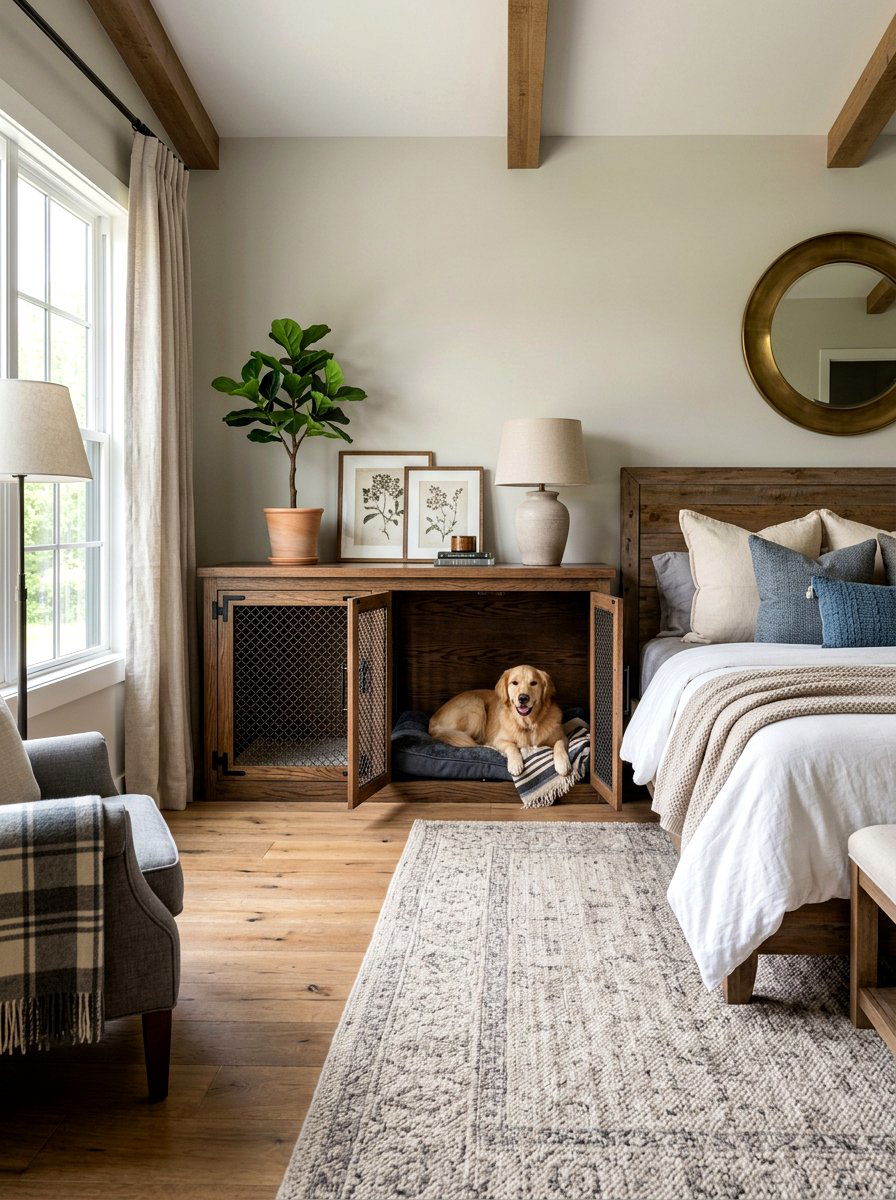 Built In Dog Crate Furniture - 30 dog bedroom decor ideas