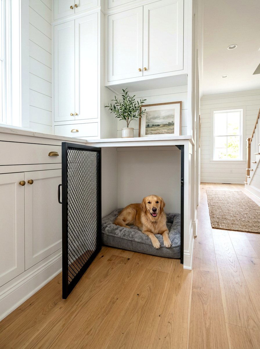 Built In Dog Kennel - 30 dog room storage ideas