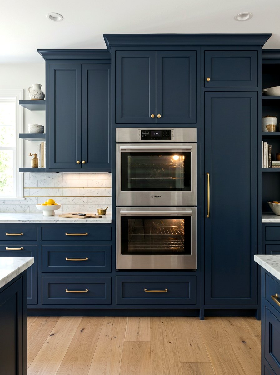 Built In Double Oven - 30 appliance wall kitchen ideas