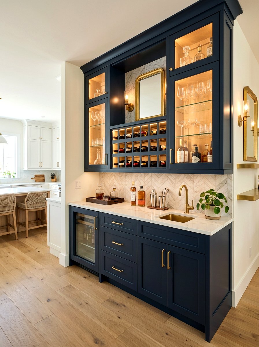 Built In Dry Bar Cabinet - 30 cocktail corner ideas