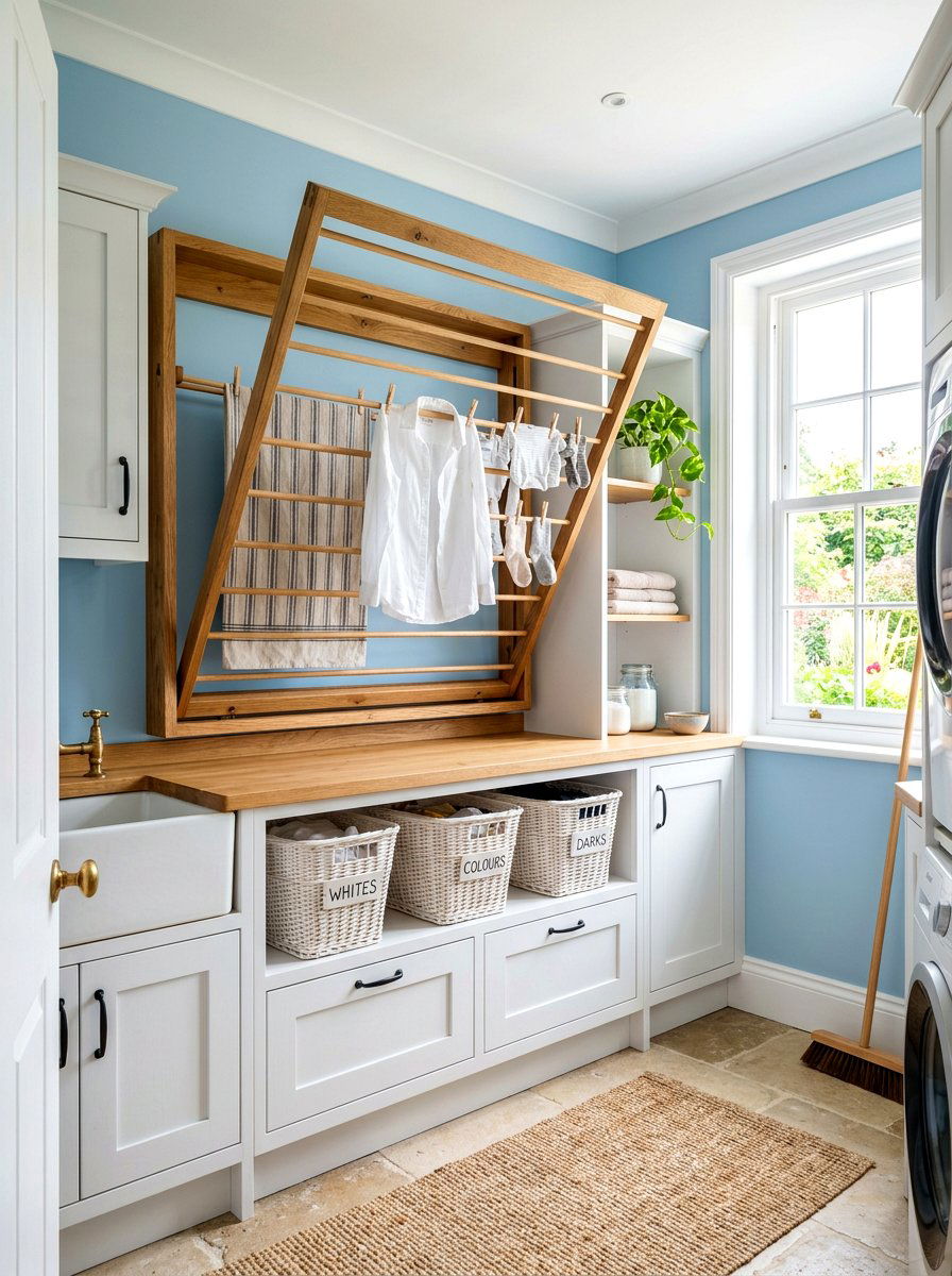 Built In Drying Rack - 30 small utility room ideas