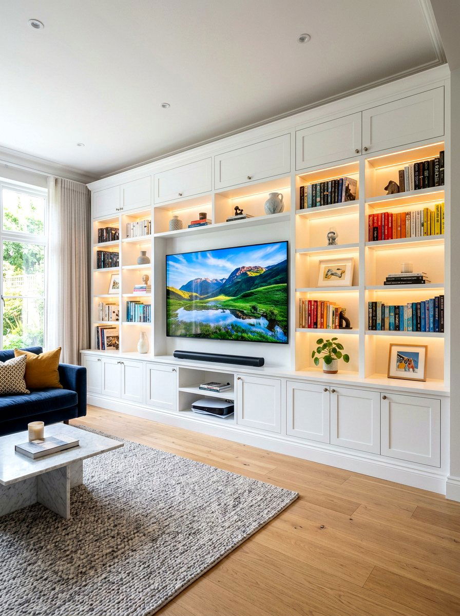 Built In Entertainment Center - 30 living room furniture ideas