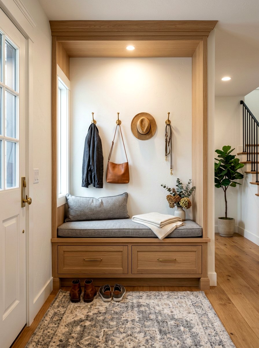Built In Entry Bench - 30 entry alcove ideas