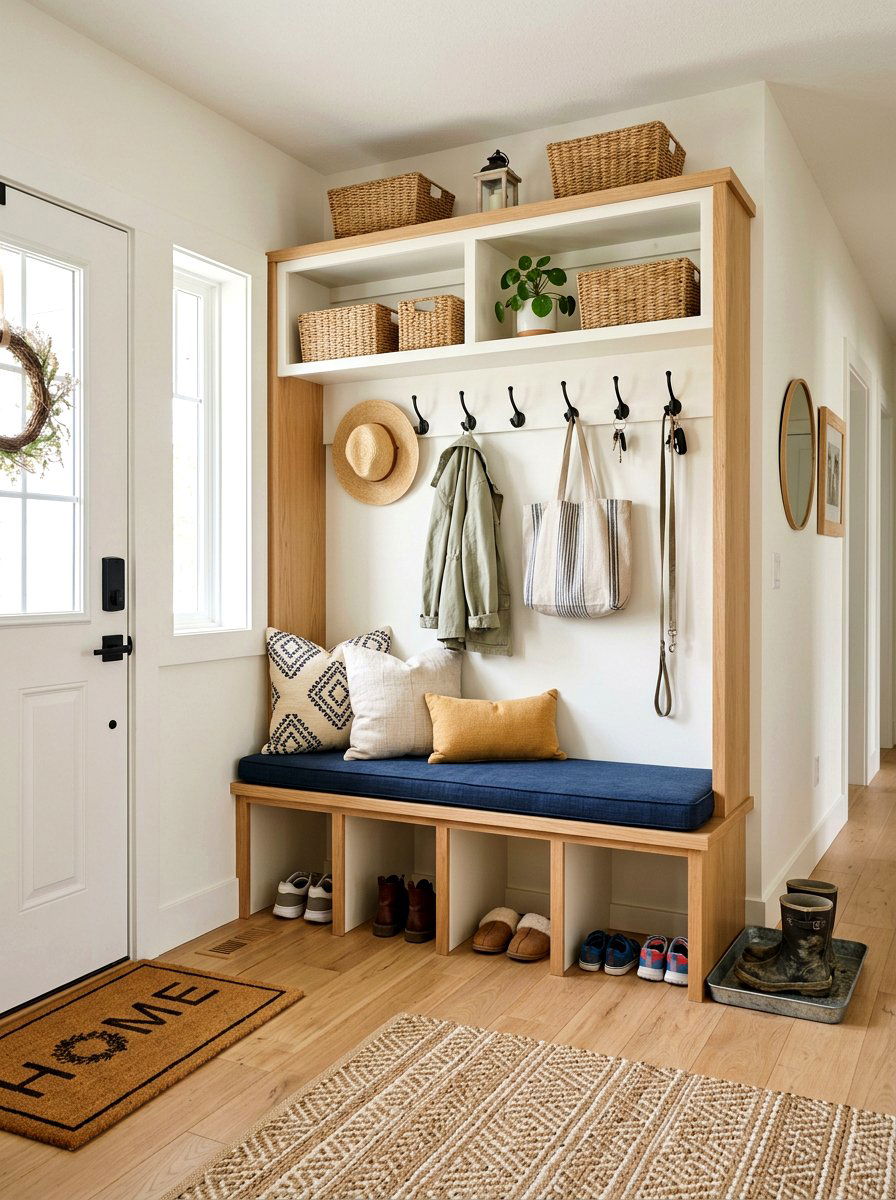 Built In Entryway Bench - 30 smart storage home ideas