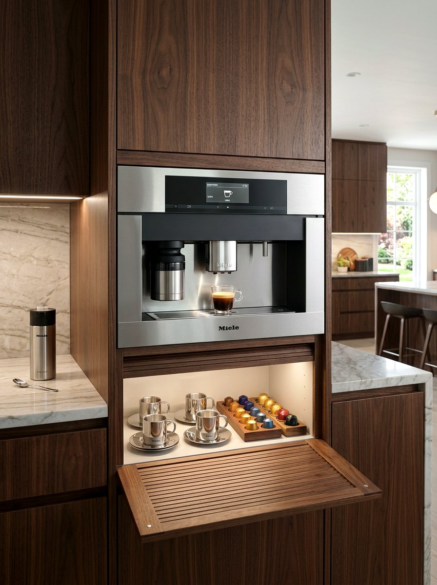 Built In Espresso Machine Cabinet - 30 appliance garage coffee station ideas